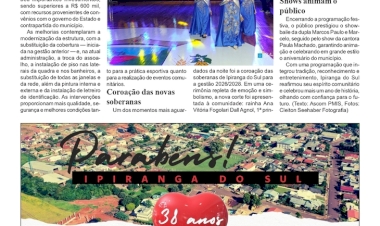 Ipiranga do Sul 38 Anos - Entrega da revitalização do Centro Esportivo Municipal