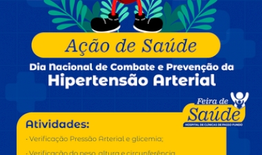 Hospital de Clínicas promove Feira de Saúde alusiva à prevenção da hipertensão arterial