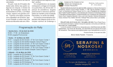 Rally Estação - Município sedia a 2ª etapa conjunta do Brasileiro e Gaúcho de Velocidade