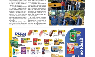 Novo rolo compactador para reforçar melhorias nas estradas de Ipiranga do Sul