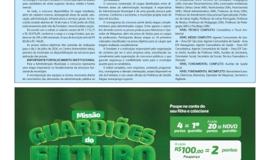 Prefeitura de Getúlio Vargas - Abertas as inscrições para o concurso público para preenchimento de 54 vagas e cadastro reserva