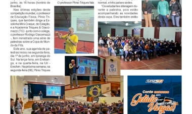 Professor Plinio Triques ministra palestras em escolas da região sobre a Copa do Mundo