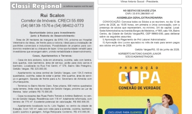 Publicidade Legal / Classificados Regional – Imóveis.