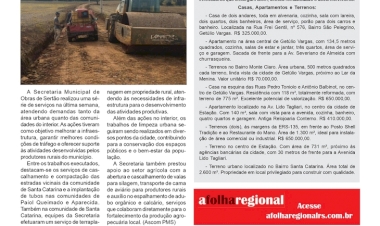 Ações da Secretaria de Obras de Sertão na cidade e no interior.