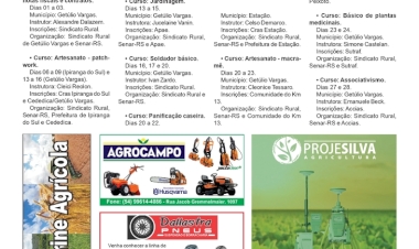 Cursos do Sindicato Rural de Getúlio Vargas e Senar-RS na região