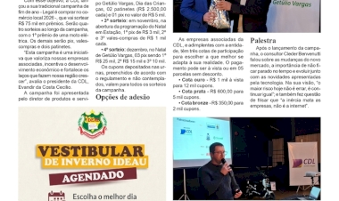 CDL vai sortear R$ 75 mil em prêmios na sua tradicional campanha