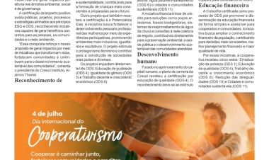 Cresol conquista selos de impacto positivo em ESG e ODS
