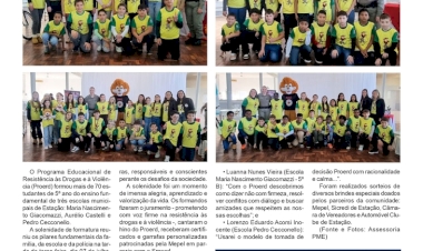 Proerd forma mais de 70 estudantes do 5º ano no município de Estação