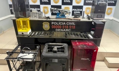 Armas de fogo com impressoras 3D foram localizadas pela Polícia
