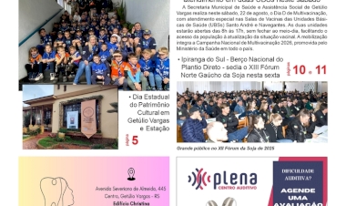 A FOLHA REGIONAL, Ano 27, nº 1.391. Getúlio Vargas RS, 21 de agosto de 2026.