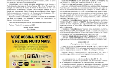 Boletins Informativos das Câmaras de Vereadores de Getúlio Vargas e Floriano Peixoto