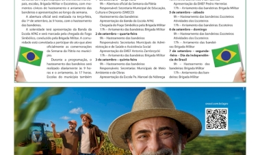Semana da Pátria terá programação de 1º a 7 de setembro em Getúlio Vargas