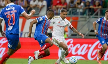 Fora de casa, Inter perde para o Bahia por 3 a 2 pelo Campeonato Brasileiro