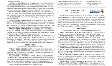 Boletim Informativo - Câmara de Vereadores de Getúlio Vargas / Câmara de Vereadores de Floriano Pexoto