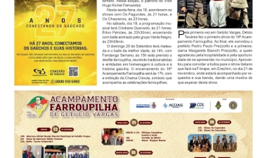 Os Fagundes fazem show hoje no 16º Acampamento Farroupilha de Getúlio Vargas
