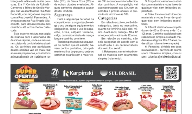 Município terá 1ª Corrida de Rolimã neste domingo