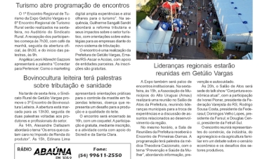 Encontros regionais e debates sobre economia, turismo e agronegócio integram a Expo Getúlio Vargas