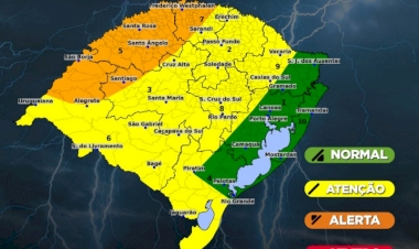 Temporais devem atingir grande parte do RS a partir desta quinta-feira