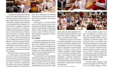 Escola Abará promove encontro de capoeiristas no Calçadão de Getúlio Vargas
