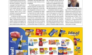 A Voz do Leitor - Marcar um cidadão ou comércio como inimigo: o eco sombrio do nazismo que ronda a nossa porta