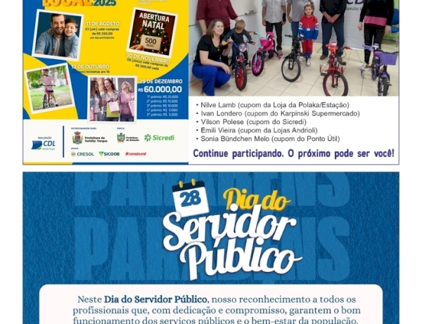 CDL de Getúlio Vargas entrega os prêmios do 2º sorteio da campanha 