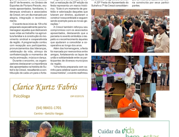 Sutraf e Cresol - Festa do Aposentado reúne cerca de 700 participantes em Floriano Peixoto