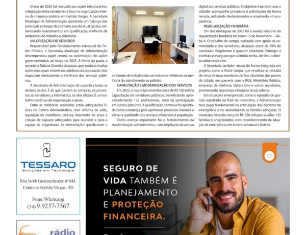 Getúlio Vargas - Secretaria de Administração - Organização interna, valorização do servidor e cidadania como prioridades