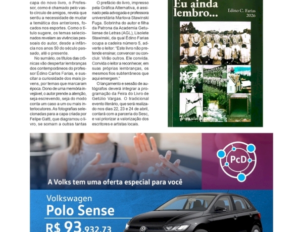 Eu ainda lembro..., o novo livro de Édino Farias