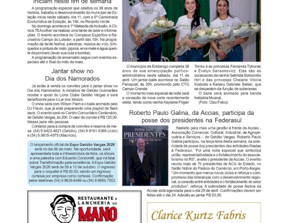  Social, por Anissara Zir. Edição de 10/4/2026.