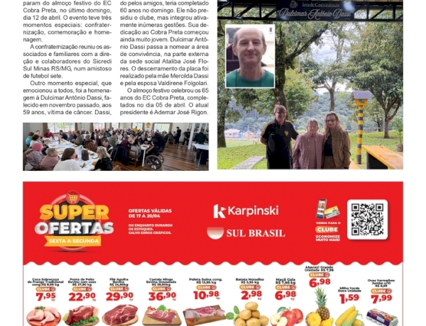 Confraternização, comemoração e homenagem marcam os 65 anos do Cobra Preta