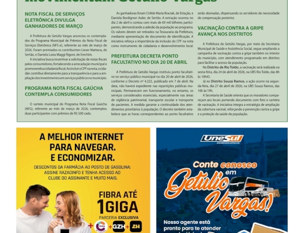 Informativo da Prefeitura Municipal de Getúlio Vargas