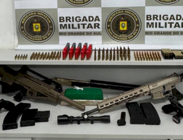 Brigada Militar apreende arsenal e prende três em Erechim