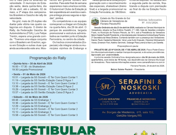 Rally Estação - Município sedia a 2ª etapa conjunta do Brasileiro e Gaúcho de Velocidade