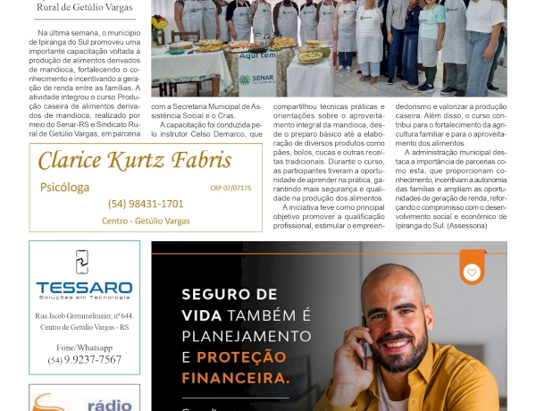 Curso do Senar-RS qualifica produção de alimentos à base de mandioca