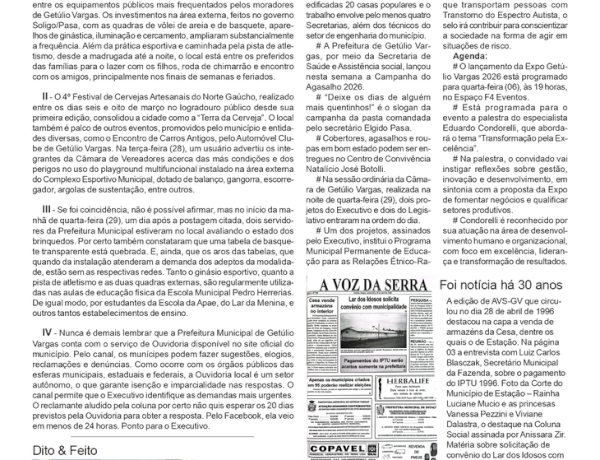 Ouvidoria & redes sociais, por Neivo A T Fabris. Edição 01/5/2026.