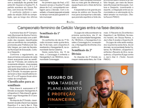 EC Guarani e Guaíba FC decidem o título do Municipal de Getúlio Vargas