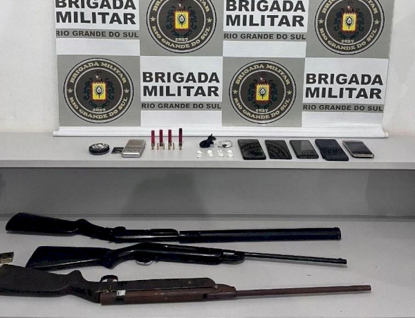 Brigada Militar apreende drogas e armas em municípios do Alto Uruguai
