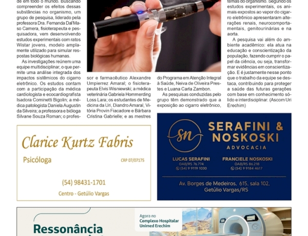Pesquisas revelam impactos no uso do cigarro eletrônico