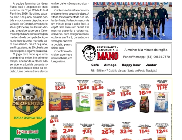 Ideau vai a Uruguaiana em busca do título estadual da Copa RS