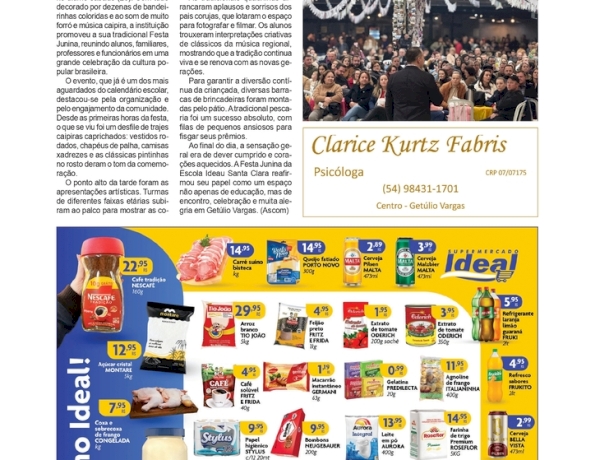 Ideau - Santa Clara celebra festa junina com sucesso