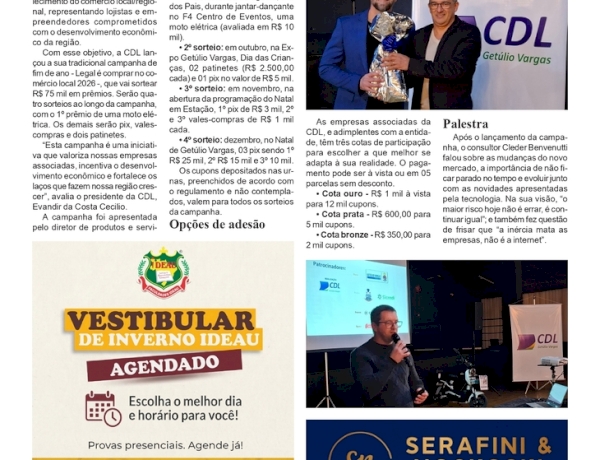 CDL vai sortear R$ 75 mil em prêmios na sua tradicional campanha