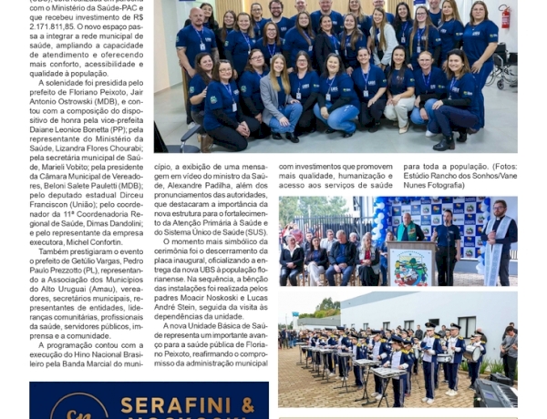 Inaugurada nova Unidade Básica de Saúde de Floriano Peixoto