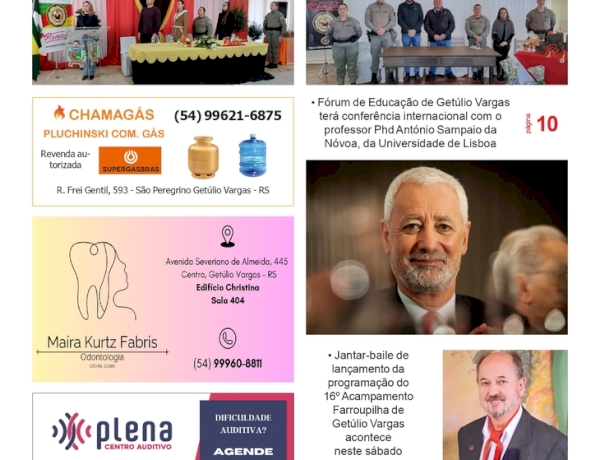 A FOLHA REGIONAL, Ano 27, nº l.386. Getúlio Vargas RS, 10 de julho de 2026.