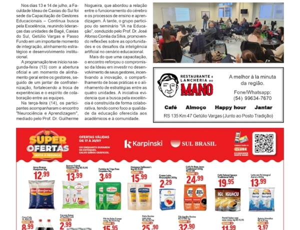 Gestores de unidades da IDEAU se reúnem em Caxias do Sul