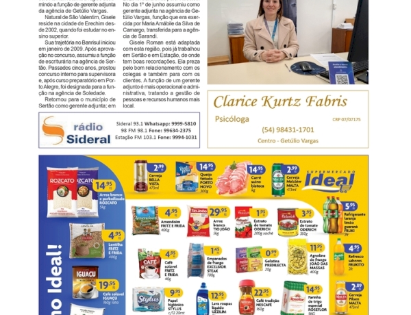 Banrisul - Agência de Getúlio Vargas com nova gerente adjunta