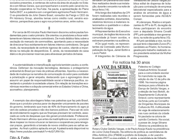 Diagnóstico necessário, por Neivo A T Fabris. Edição de 16/7/2026.