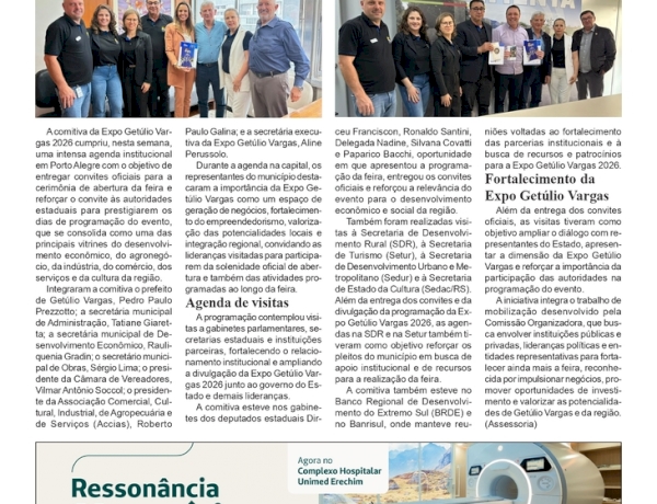 Comitiva intensifica mobilização em Porto Alegre com entrega de convites para a abertura oficial da  Expo Getúlio Vargas