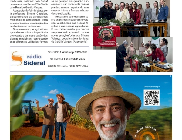 Mulheres agricultoras resgatam conhecimentos durante curso reealizado em Geúlio Vargas