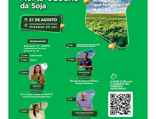 Berço do Plantio Direto recebe XIII Fórum Norte Gaúcho da Soja na próxima sexta-feira