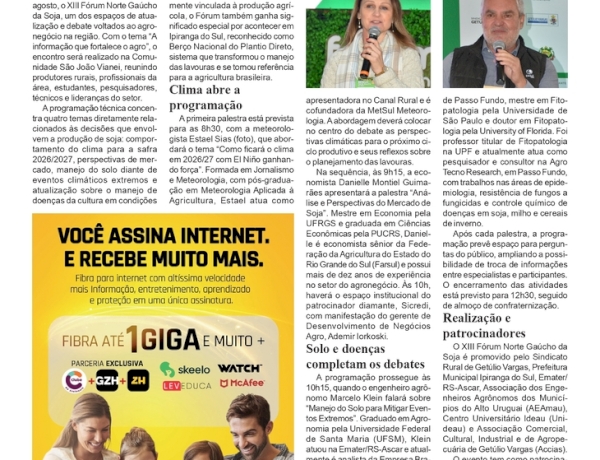 XIII Fórum Norte Gaúcho da Soja acontece nesta sexta-feira